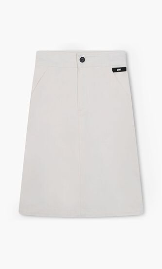 Logo Applique Midi Skirt
