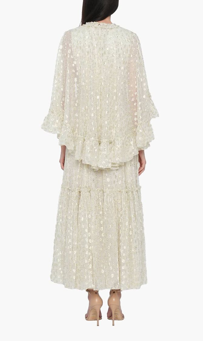Harper Lurex Cape Gown