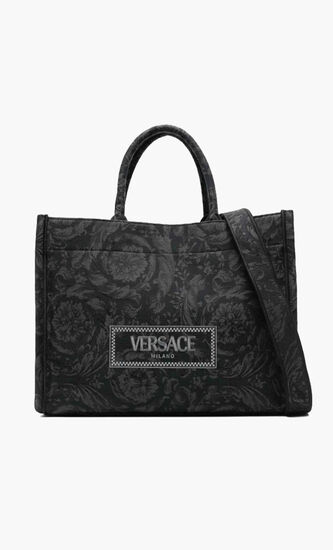 LARGE TOTE EMBROIDERY JACQUARD BAROCCO+CALF
