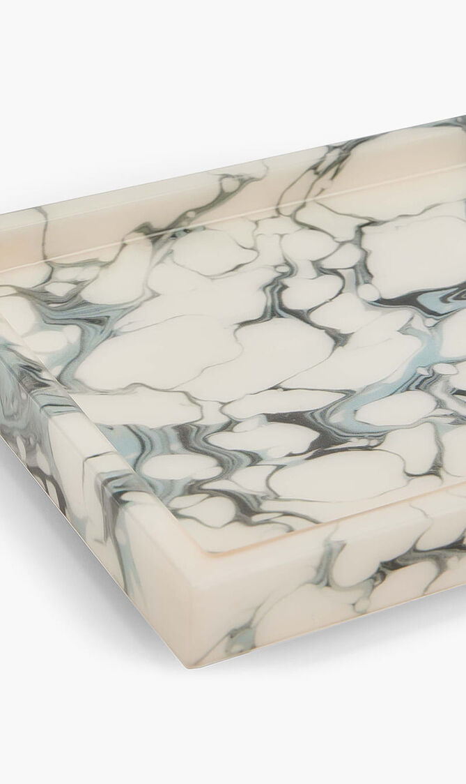 Cream Carrara Lacquer Bathroom Tray