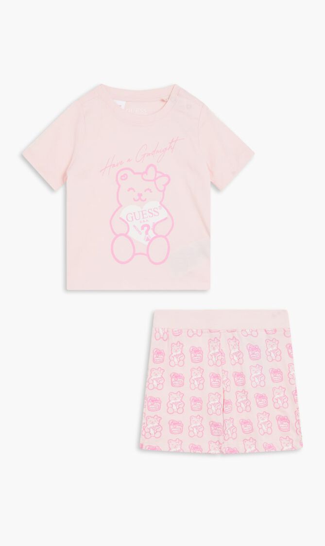 Smiley Cat T-shirt and Shorts Set