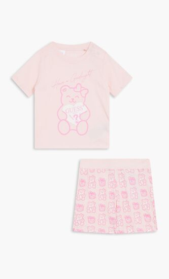 Smiley Cat T-shirt and Shorts Set