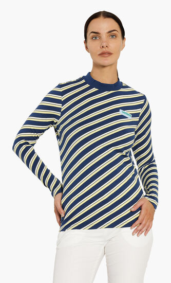 Lacoste L!VE Striped Turtleneck T-shirt