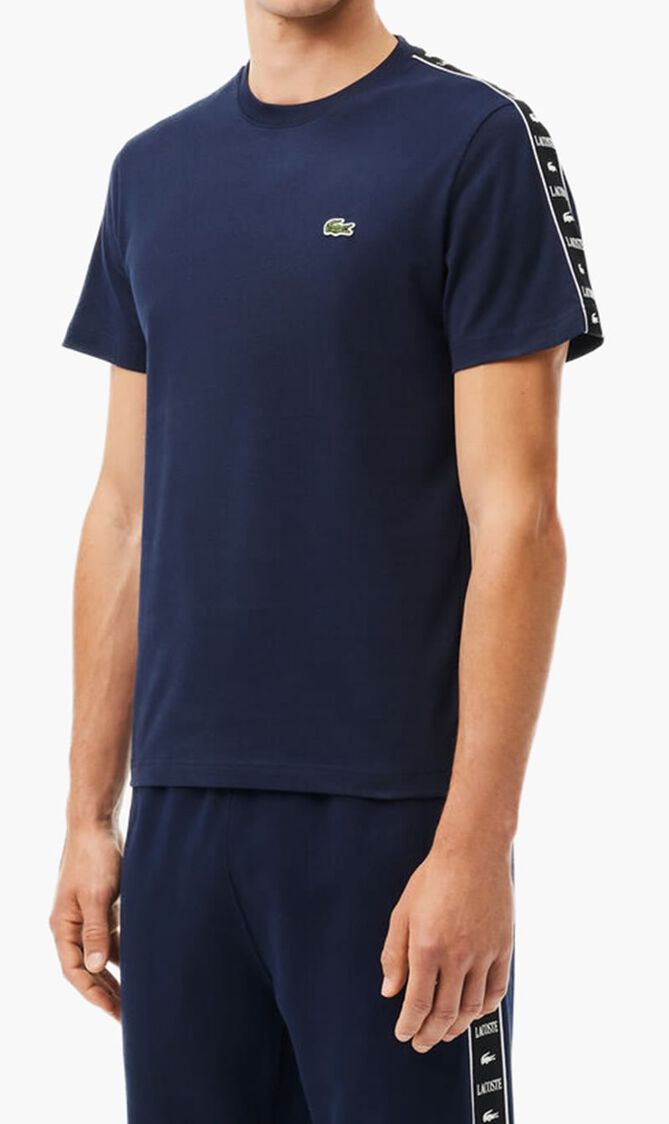 Cotton Jersey Logo Stripe T-shirt