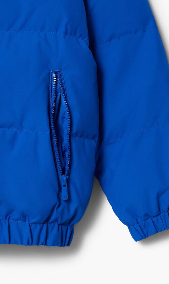 Hooded Puffer Jacket with Crocodile at the back