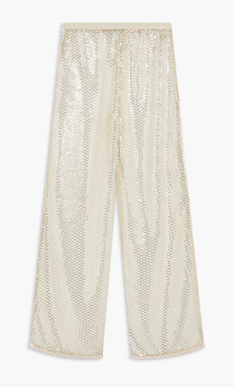 KARL DNA SEQUIN MESH TROUSERS