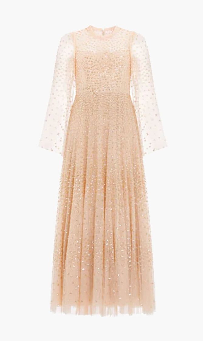 Scatter Dot Round Neck Ankle