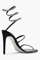 FLORIANE - BLACK SATIN-LACECRYSTAL STRASS