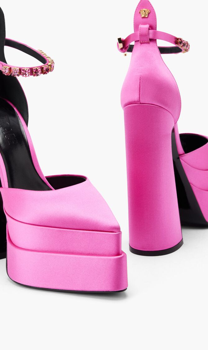 Platform Sandals Aevitas Mary Jane Pointed 160 Satin Crys