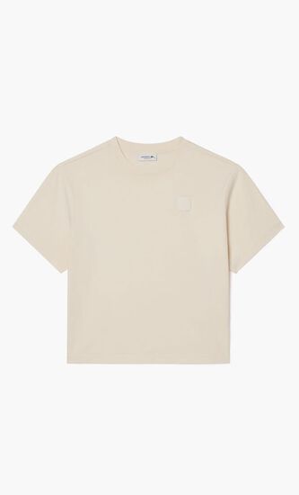 Oversized Wash Effect Badge T-shirt