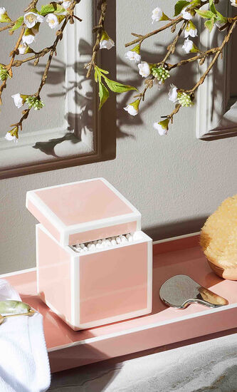 Paris Pink Lacquer Cube Box