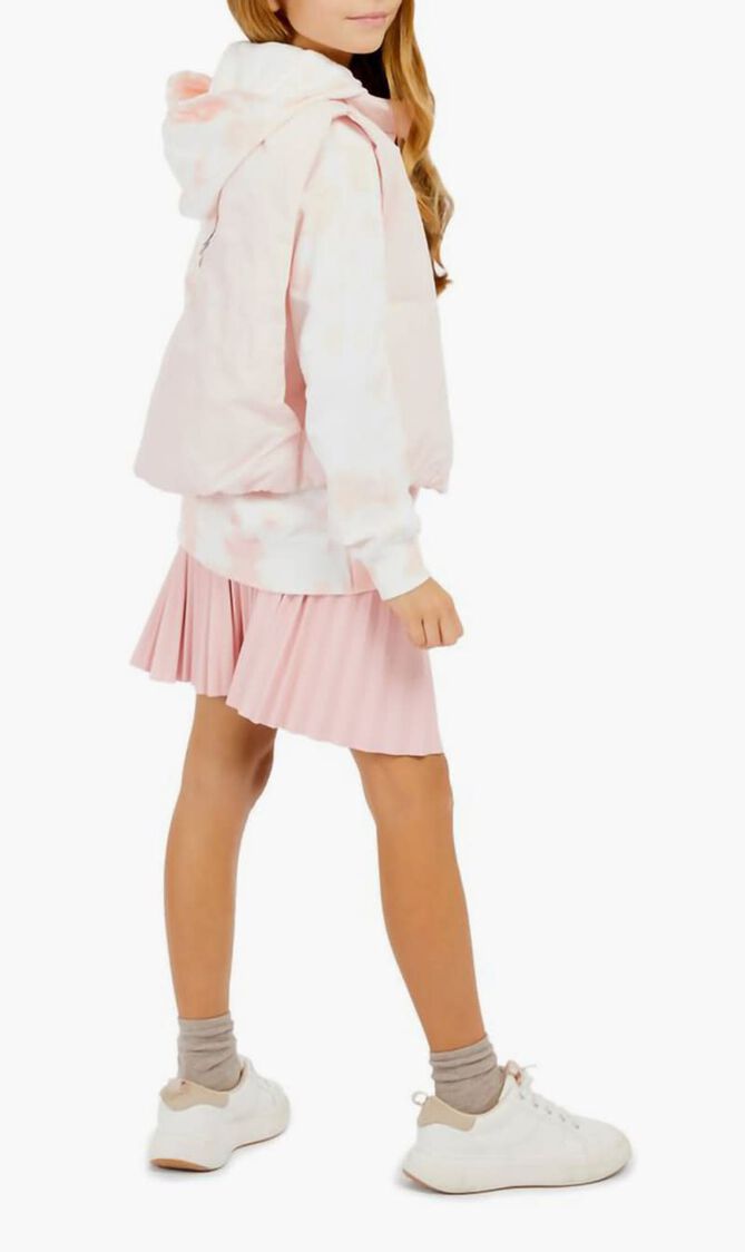 Leather Pleated Mini Skirt