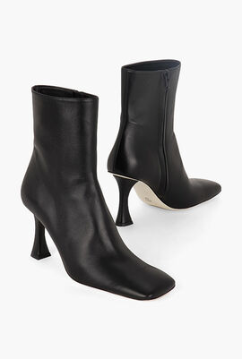 Leather Square Toe Boots