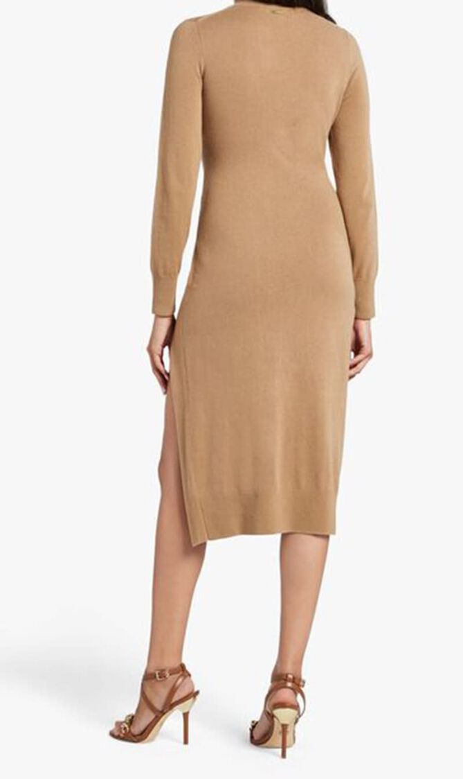Wool Blend Turtleneck Dress