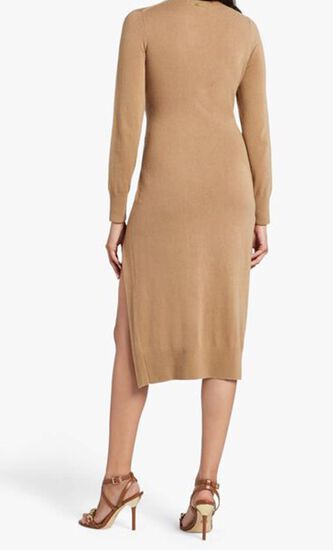 Wool Blend Turtleneck Dress