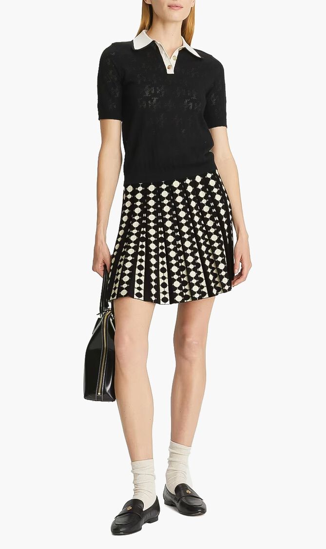 T Monogram Pointelle Polo