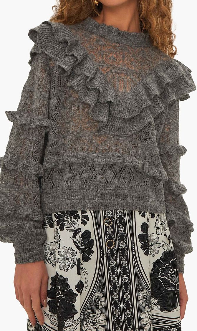 Ruffles Knit Sweater