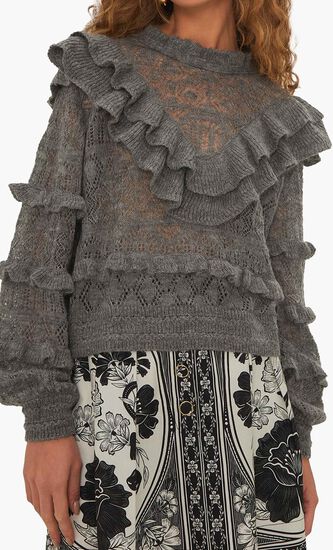Ruffles Knit Sweater
