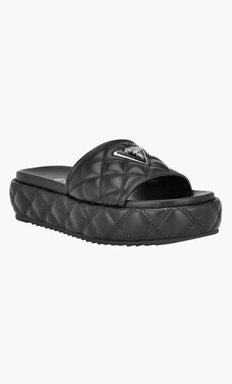 LONGO QUILTED PLATFORM SLDES