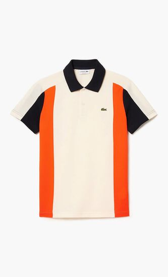 Cotton Pique Colourblock Polo Shirt