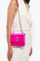 Varenne Shoulder/Xs Rao Satin W/Pearl Strap Fuchsia/Light Gold