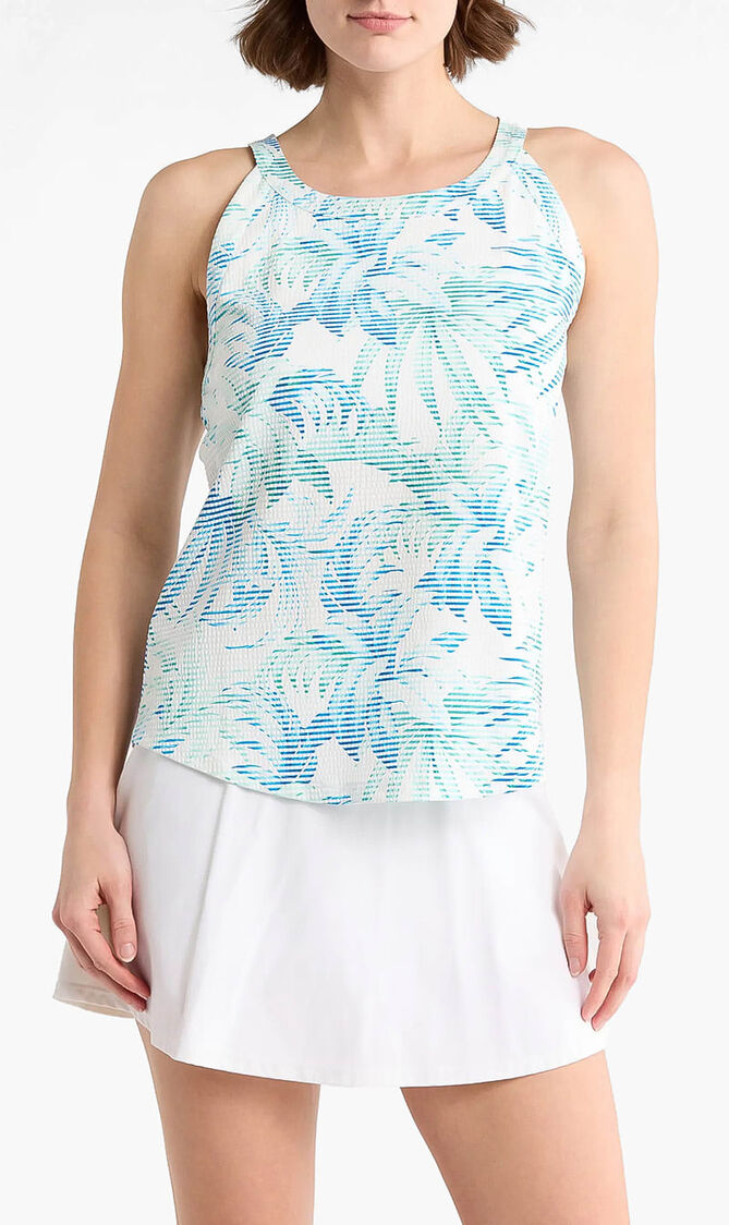 Abby Costa Wave Leaves IslandZone Halter Top