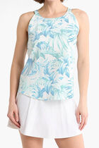 Abby Costa Wave Leaves IslandZone Halter Top