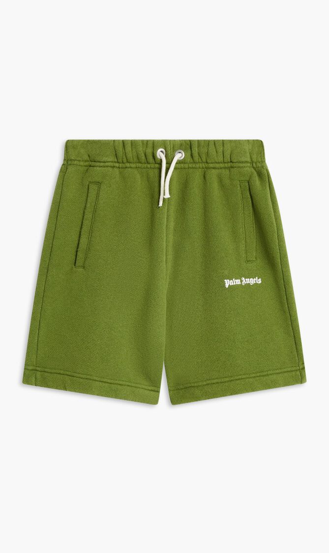 SWEAT SHORT LOGO MILITARY WHITE