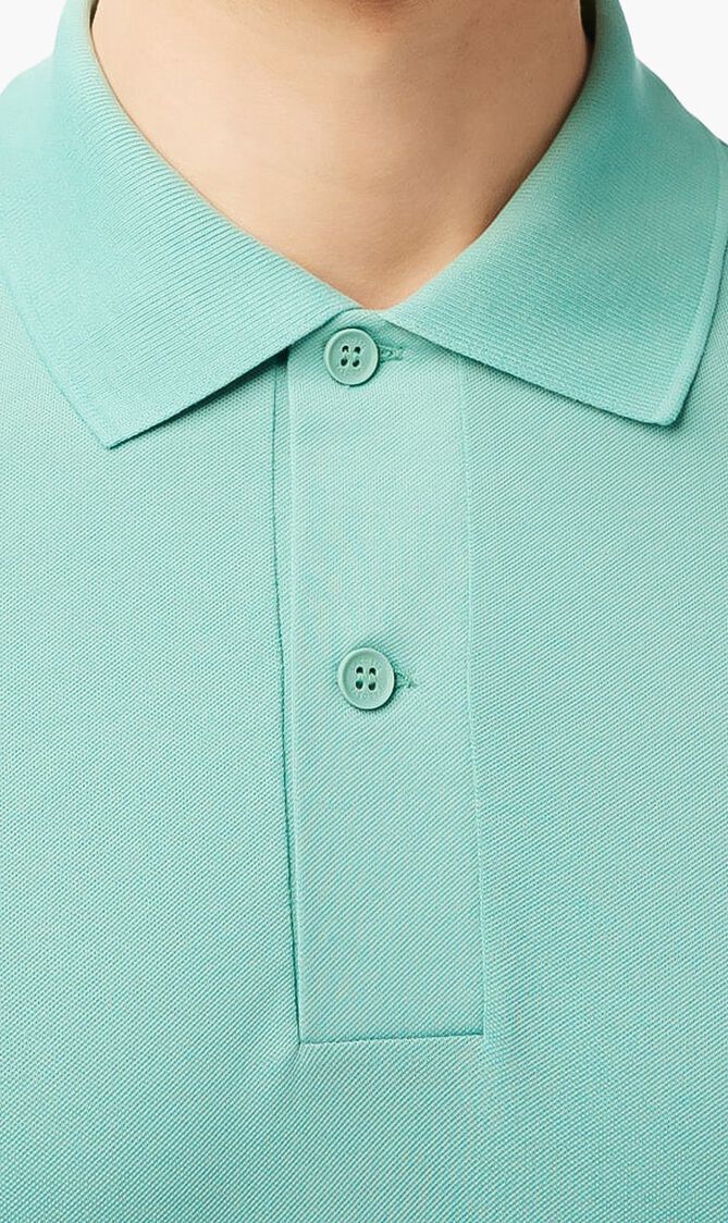 SHORT SLEEVED RIBBED COLLAR SHIRT