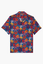 Noumea Sea Shells Linen Bowling Shirt Noumea Sea Shells Linen Bowling Shirt
