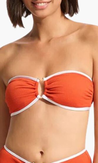 Beach Bound Ring Front Bandeau Top