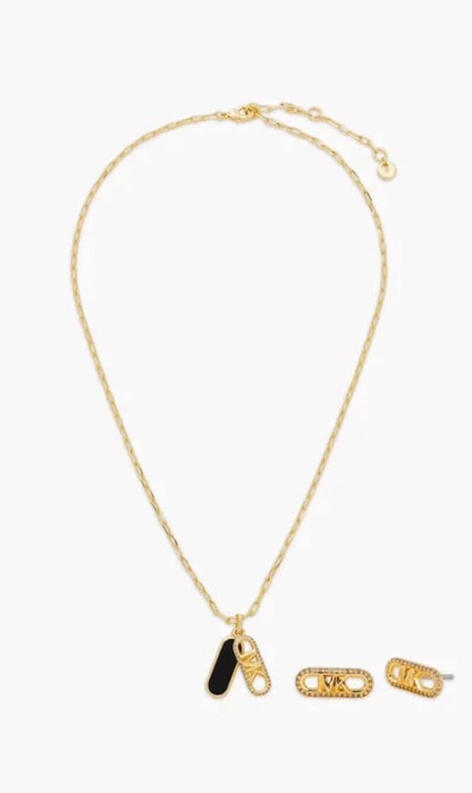 PREMIUN PENDANT NECKLACE AND STUD EARRING SET