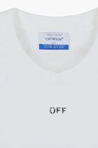 OFF STAMP WIDE LS TEE WHITE BLACK
