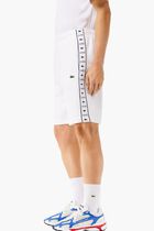 Logo Stripe Fleece Jogger Shorts