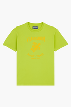 Printed Turtle Logo Cotton T Shirt