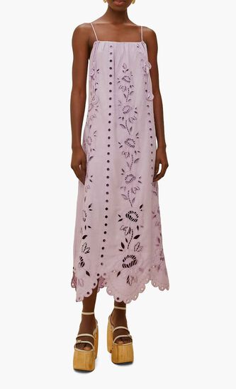 LILAC RICHELIEU SLEEVELESS MAXI DRESS