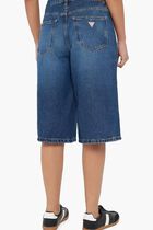 High Waist Denim Bermuda