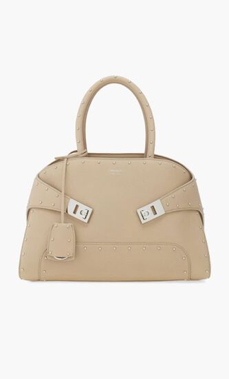 Hug Studded Medium Handbag