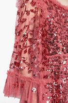 Falling Leaves One Shoulder Ankle Gown