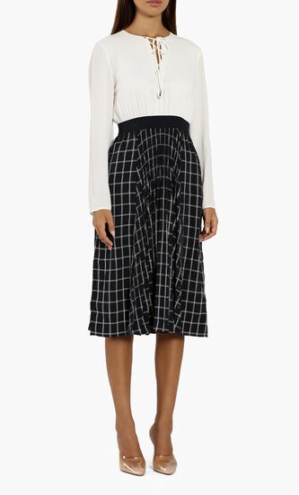 Fancesa Check Midi Dress
