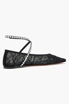 Ane Mesh Crystal Ballet Flats