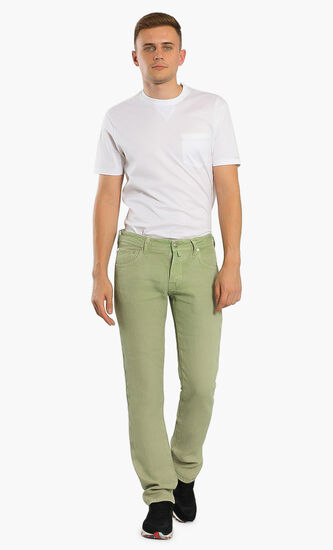 Button Fly Tailored Jeans