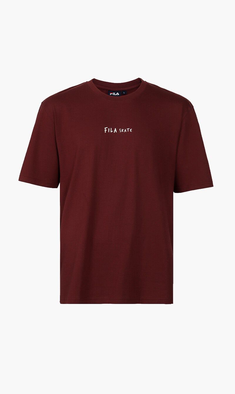 Burgundy fila shirt hotsell