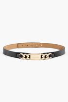 NON-REVERSIBLE WAIST BELT WITH CHAIN DETAIL