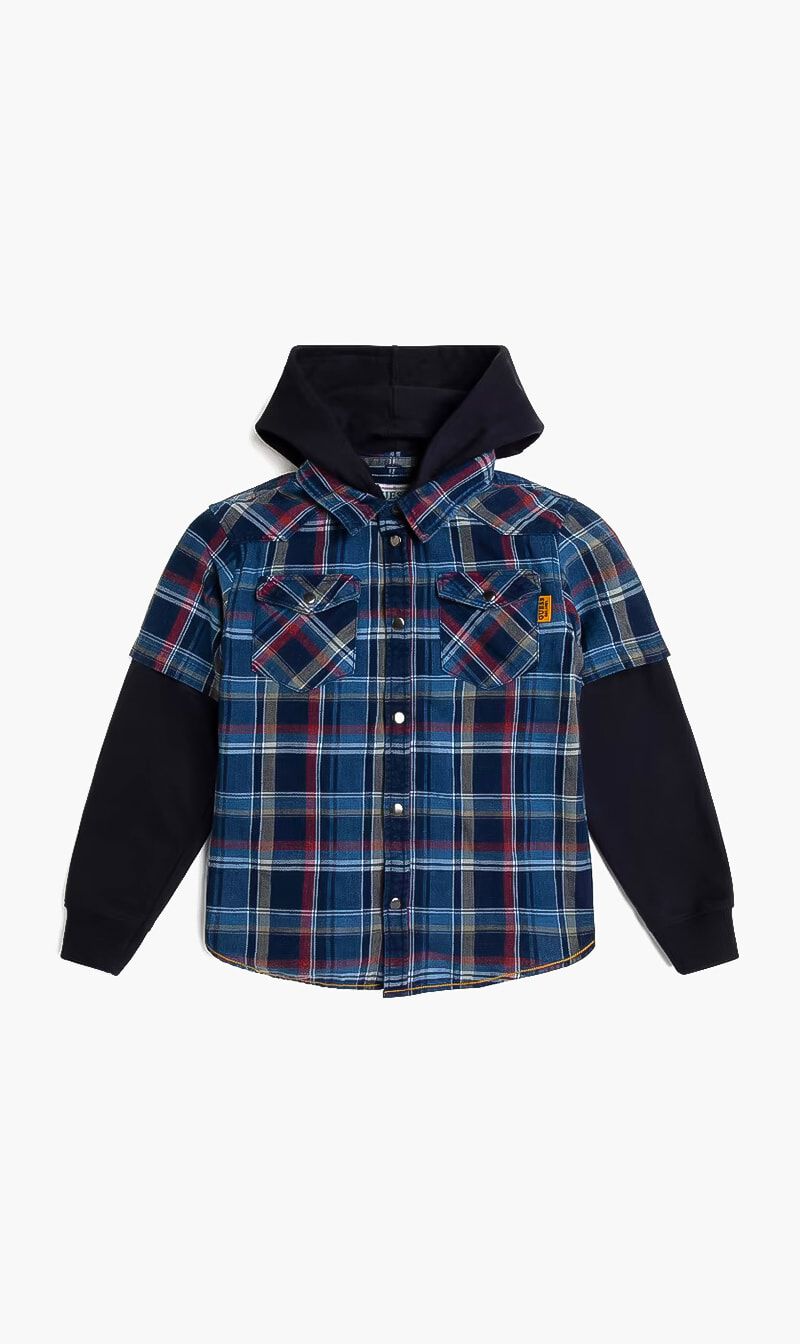 Buy GUESS Chequered Long Sleeve Hoodie for AED 66.50 The Deal Outlet