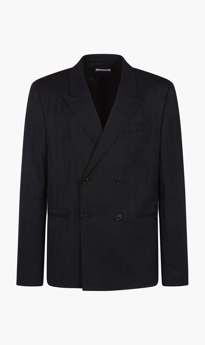 SHIBORI JACQ SLIM DB JKT BLACK NO COLOR