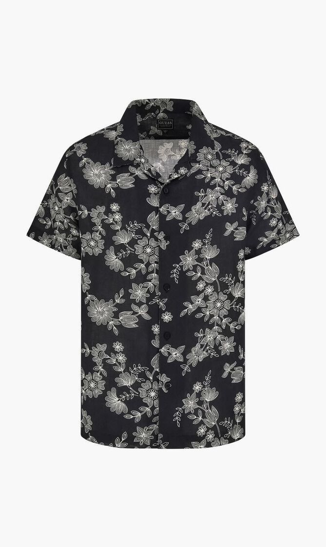 Ss Linen Freehand Floral Shirt