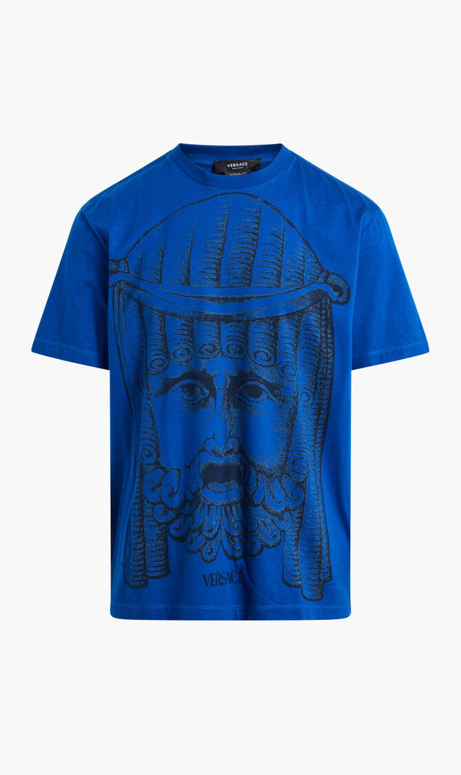 T-SHIRT OVERDYED COTTON JERSEY FABRIC + MASK PRINT