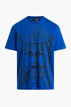 T-SHIRT OVERDYED COTTON JERSEY FABRIC + MASK PRINT