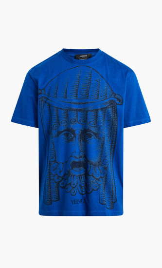 T-SHIRT OVERDYED COTTON JERSEY FABRIC + MASK PRINT
